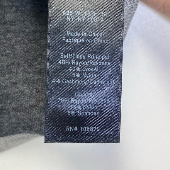 Rag & Bone Gray Two Tone Alexa Baby Tee Shirt - Picture 8 of 8